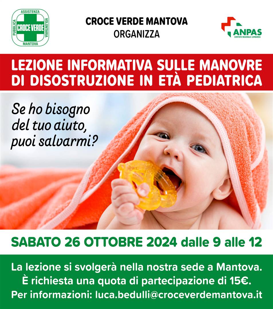 26 OTTOBRE Lezione Disostruzione in et&#224; pediatrica